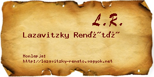 Lazavitzky Renátó névjegykártya