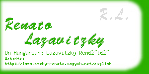 renato lazavitzky business card